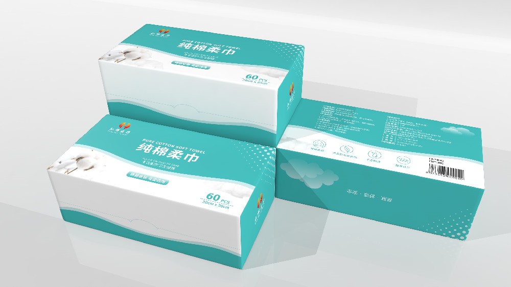 鄭州印刷廠智美設計制作的純棉柔巾包裝盒